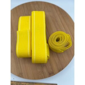 Vintage lawn chair webbing Lot Plastic Frost King  yellow and white  1960's Open